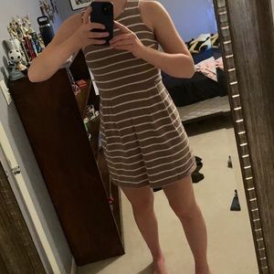 Striped formal dress